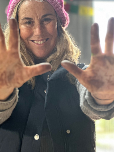 Adrienne Quenby getting messy