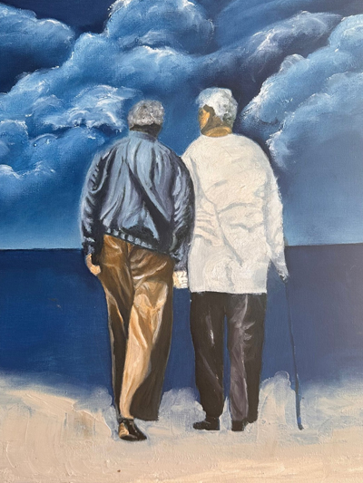 a painting in progress by Lucas Holleman