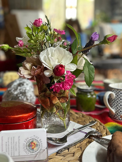 flowers on the table